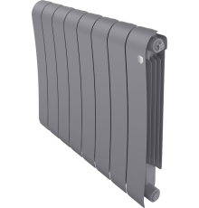 Радиатор биметаллический Royal Thermo Infinity 500 8 секций, silver satin