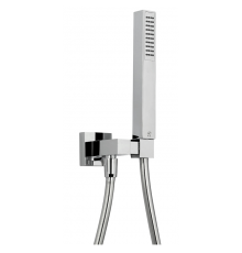 CISAL Shower Душевой гарнитур:ручная лейка,шланг 150 см,держатель настенный для лейки, цвет: хром. DS01828021