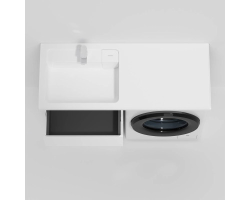 M85AWPL1201WG Раковина мебельная над стиральной машиной, левая, 120 см