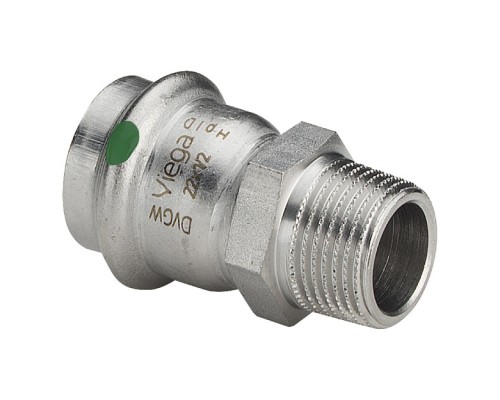 Переходник Viega Sanpress Inox нержавеющая сталь 1/2 х22 мм. 436483