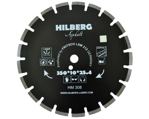 Диск алмазный Hilberg 350*25,4 Hard Materials Лазер асфальт HM308 Диск алмазный Hilberg 350*25,4 Hard Materials Лазер асфальт HM308