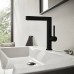 Hansgrohe Finoris Смеситель для раковины, 1 отв., с донным клапаном Push-Open, цвет: черный матовый. 76063670