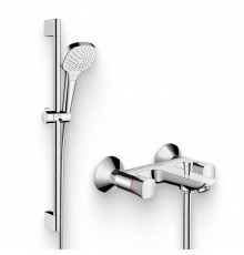 Душевой комплект Смеситель Hansgrohe Logis 71243000 + Гарнитур Croma Select E Vario 26582400
