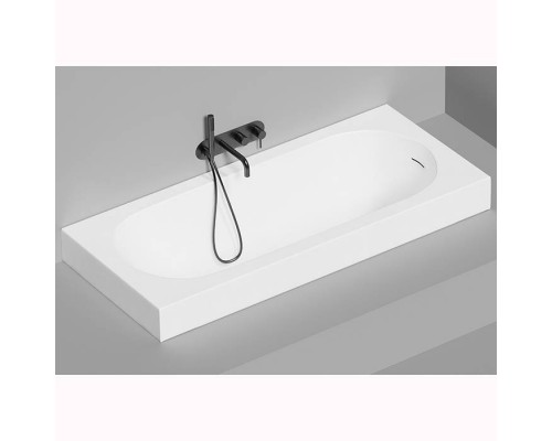 Salini Ornella Kit Встраиваемая ванна 170х75х60cм, овальная чаша, донный клапан, сифон, щелевой слив-перелив, S-Sense, цвет: белый матовый. 102411M