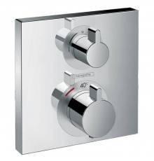 Hansgrohe Ecostat Термостат с запорным вентилем и переключателем потоков, внешняя часть, цвет: хром. 15714000