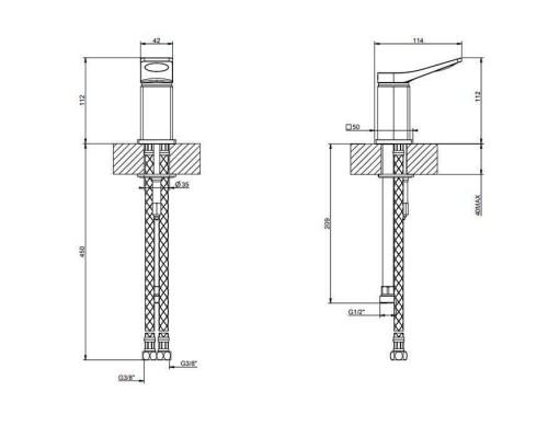 Gessi Rilievo Рычаг удаленного управления., цвет: black XL. 59047#299
