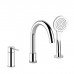 Gessi Emporio Via tortona Смеситель для ванны, на 3 отв., с переключателем, изливом и шлангом 1,50м, цвет: хром. 18637#031