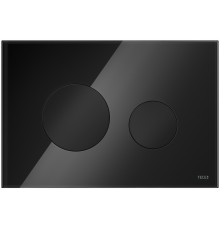 TECEloop 9240657 Панель смыва, 2 объёма, стекло черное, клавиши черные 9240657