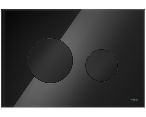 TECEloop 9240657 Панель смыва, 2 объёма, стекло черное, клавиши черные 9240657