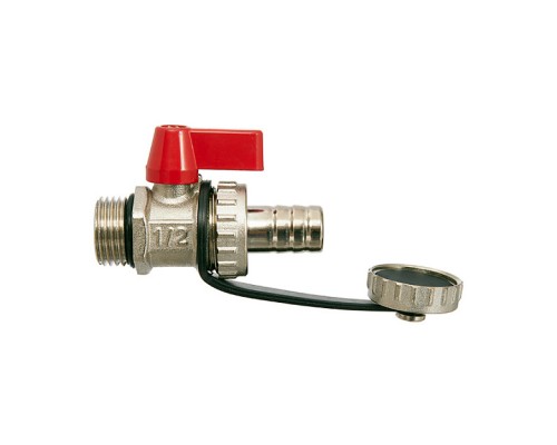 Кран шаровой дренажный латунный Smart Install 1/2  со штуцером. 57221S