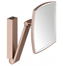 Косметическое зеркало Keuco iLook Move 17613299004 с подсветкой, телескопическое, поворотное, красное золото шлифованное