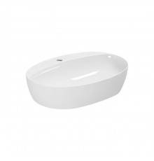 Azzurra Elegance Circle Раковина накладная, 60x42xH14 см, 1 отв., без перелива, цвет: Bianco lucido. ELLA060420CMBI/(ECI60M bi)*1