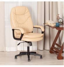 Кресло руководителя TetChair Comfort LT 22, кожзам бежевый 36-34