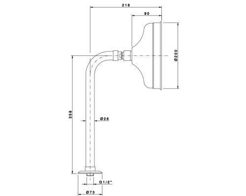 Nicolazzi Doccia Верхний душ, Oslash; 20см, цвет: бронза. 5702BZ20