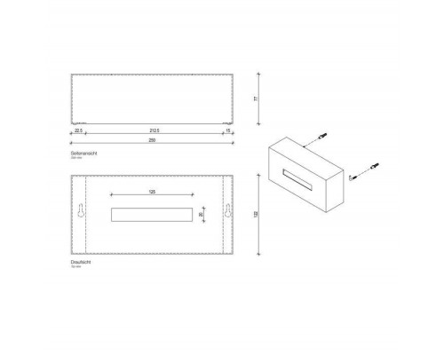 Decor Walther Classic KB 82 Диспенсер для салфеток 12x25x7.5см, настольный, цвет: черный матовый. 0830460 Decor Walther Classic KB 82 Диспенсер для салфеток 12x25x7.5см, настольный, цвет: черный матовый. 0830460