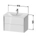 Duravit XViu Тумба подвесная 81x46.9x56.5м, с раковиной, 2 ящика, цвет: белый глянцевый/champagne matt. 2332850000,  XV41160B122