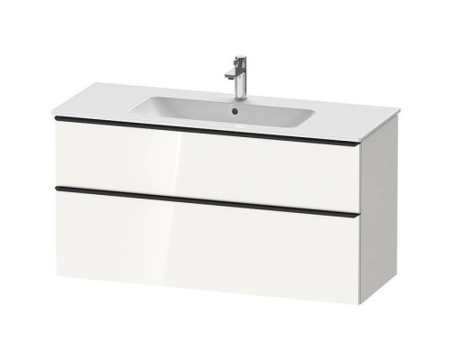 Duravit D-Neo Тумбочка подвесная 121х46.2x62.5см., раковина, 1 ящик цвет: белый высокоглянцевый. 2336120000,  DE436402222
