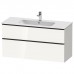 Duravit D-Neo Тумбочка подвесная 121х46.2x62.5см., раковина, 1 ящик цвет: белый высокоглянцевый. 2336120000,  DE436402222
