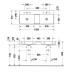 Duravit DuraSquare Раковина подвесная 120х47см, с отметками на 2 отв.,  двойная, без перелива, цвет: белый. 2353120040