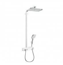 Hansgrohe Raindance Select E 360 Showerpipe 1 jet Душевая система, с верхним душем 36х19см., ручным дешем, и термостатическим смесителем, цвет: хром/белый. 27288400