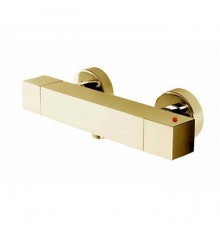 Bossini Cube Tермостат для душа, наружный, 1 выход  1/2', цвет: золото. Z004103.021