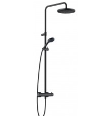 Kludi 68 082 3900 Logo Душевая система для душа, с терм., Ø245/96 мм, 1/3 режима, черный 680823900