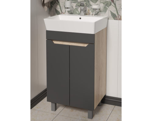 Тумба с раковиной DIWO Архангельск 50 дуб сонома, антрацит