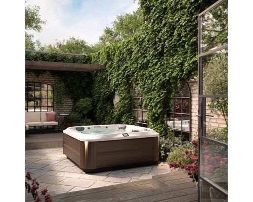 Jacuzzi SPA J335 Минибассейн 214х214х92см, стереосистема, акрил Porcelain, с крышкой, цвет: Modern Hardwood. 903002411,  ZP76ZD0EW4T
