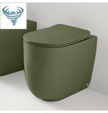 Kerasan Nolita Унитаз безободковый пристенный 55х35 см, Tornado, с креплениями WB5N, цвет: Verde muschio. 531911