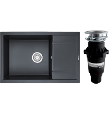 Комплект Мойка кухонная Granula 7805, шварц + Измельчитель Bone Crusher BC 810-SL Slim Line