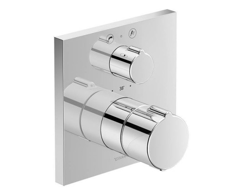 Duravit C.1 Смеситель термостатический для ванны, встраиваемый, с запорным переключателем и клапаном, цвет: хром. GK0900000000,  C15200017010