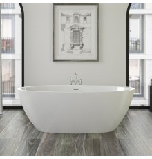 Knief LOOM XS Ванна 170х85х60см., отдельностоящая, с щелевым переливом,c креплением к полу, цвет: белый глянцевый. 0100-258-06S white lucido