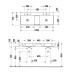 Duravit DuraSquare Раковина подвесная 120х47см, с отметками на 2 отв., двойная, без перелива, с крепежом, цвет: белый. 2353120014