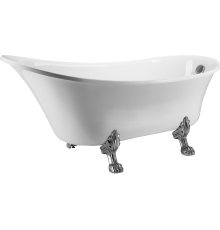 Акриловая ванна Grossman Retro GR-1002M 160x70 см, отдельностоящая, овальная, с каркасом, со сливом-переливом, матовая