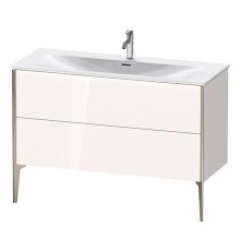 Duravit XViu Тумба подвесная 121x48x59.1см, с раковиной, 2 ящика, цвет: белый глянцевый/champagne matt. 2344120000,  XV9714B1,  XV43040B122