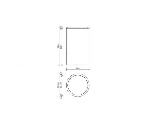 Decor Walther DW 121 Корзина для белья 35xh58см, напольная, цвет: белый матовый. 0610750 Decor Walther DW 121 Корзина для белья 35xh58см, напольная, цвет: белый матовый. 0610750
