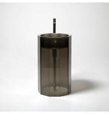 Antonio Lupi Vitreo Раковина 50х89 см, без отв., напольная, слив в пол, Cristalmood, цвет: Fume. VITREO Fume/cr