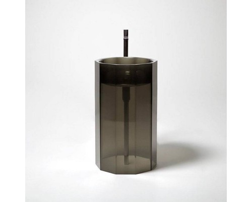 Antonio Lupi Vitreo Раковина 50х89 см, без отв., напольная, слив в пол, Cristalmood, цвет: Fume. VITREO Fume/cr