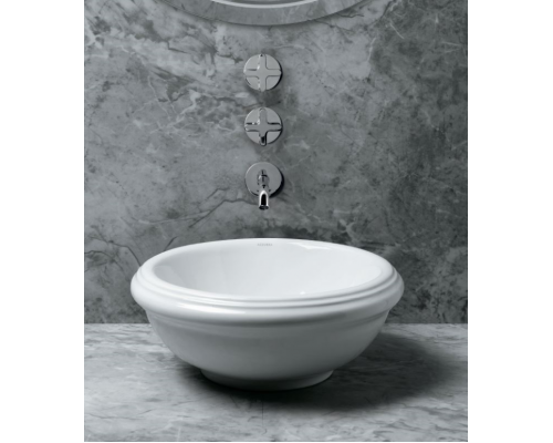 Azzurra Jubilaeum Раковина накладная круглая 45xH18 см, без отв., цвет: Bianco lucido. JULA04518000BI/(JUB50/APP bi)*0 Azzurra Jubilaeum Раковина накладная круглая 45xH18 см, без отв., цвет: Bianco lucido. JULA04518000BI/(JUB50/APP bi)*0