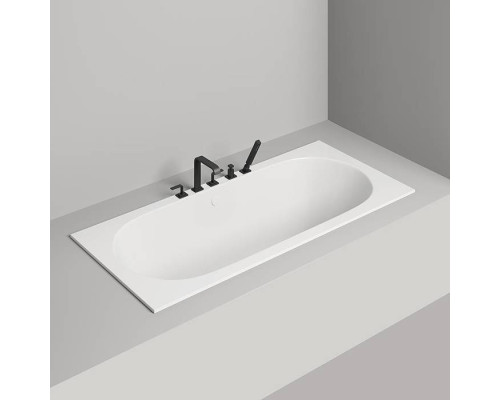 Salini Ornella Axis 180 Встраиваемая ванна 180х80х60см, прямоугольная, материал: S-Stone, цвет: белый матовый. 103421M,  23101H