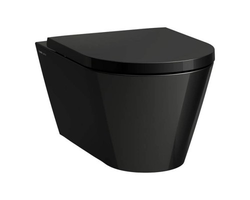 Laufen Kartell Унитаз подвесной 54х37см., безободковый, цвет: черный глянцевый. 8.2033.7.020.000.1 Laufen Kartell Унитаз подвесной 54х37см., безободковый, цвет: черный глянцевый. 8.2033.7.020.000.1