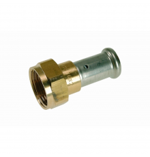 Муфта накидная гайка, плоское уплотнение, латунь пресс, 20x1/2 HENCO 26P-20Z04