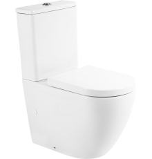 Унитаз-компакт BelBagno Sfera-r BB2141CPR безободковый, крышка BB105SC с микролифтом, бачок BB2141T
