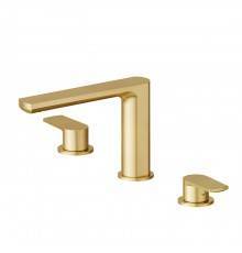 Newform Haka Смеситель для раковины, 3 отв., без донного клапана, цвет: PVD brushed gold. 72000.59.097