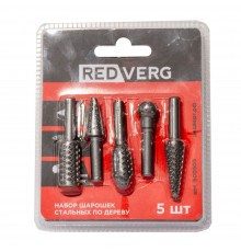 Набор шарошек стальных REDVERG по дереву (5 шт) (500505)