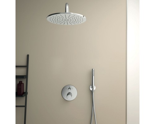 Ideal Standard Ceratherm T100 Душевой комплект: встраиваемый термостатический смеситель, верхний душ Oslash;30см., держатель, лейка для душа и шланг 175см., цвет: хром. A7573AA