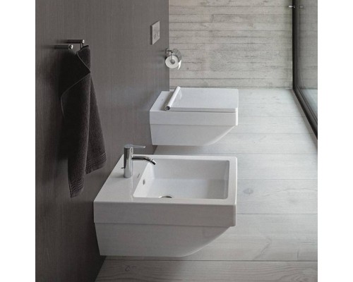 Duravit Vero Air Унитаз подвесной 57х37см, безободковый с сиденьем, цвет: белый. 2525090000