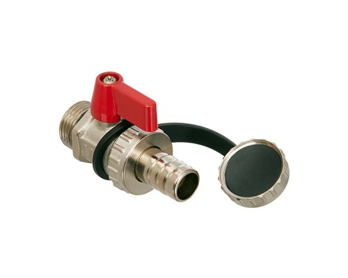 Кран шаровой дренажный латунный Smart Install 1/2  со штуцером. 57221S