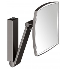 Косметическое зеркало Keuco iLook Move 17613359004 с подсветкой, телескопическое, поворотное, титан черный шлифованный