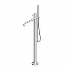 QuadroDesign Source Смеситель для ванны, напольный, с ручным душем, цвет: brushed stainless steel. 1262AS/1